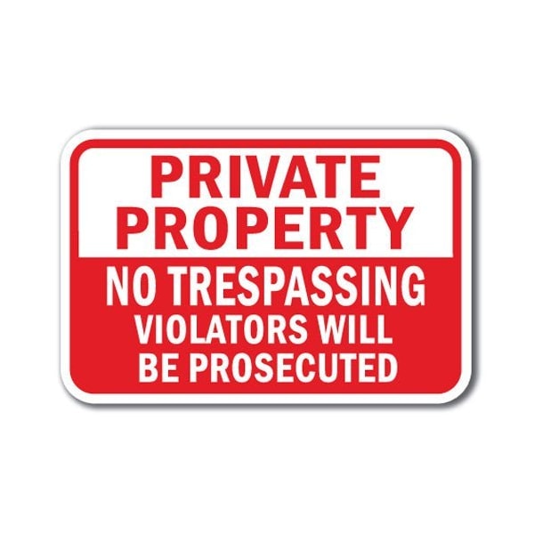 Signmission Safety Sign, 12 in Height, Aluminum, Private Prop - P P No A-1218 Private Prop - P P No - main